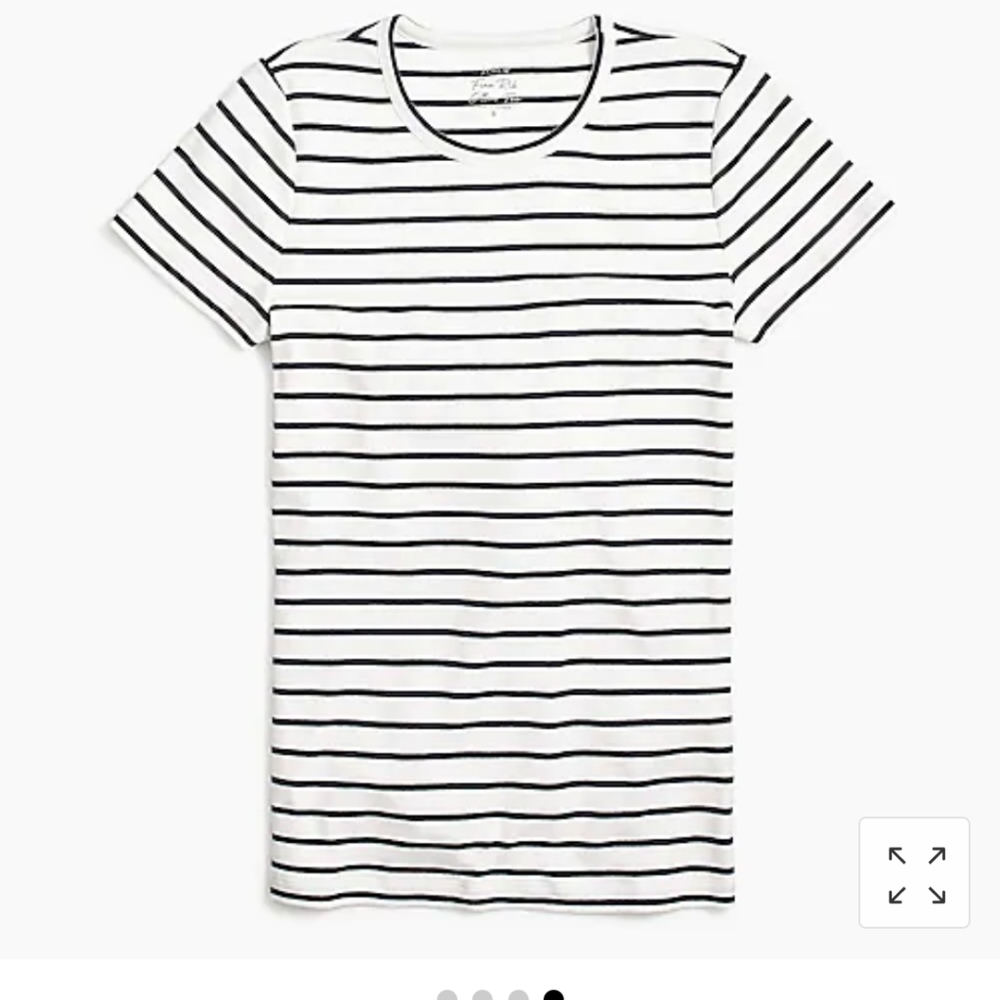 2× NWT J Crew Factory Striped Fine-Rib Tee